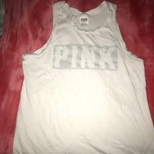 Victoria secret pink white tank top